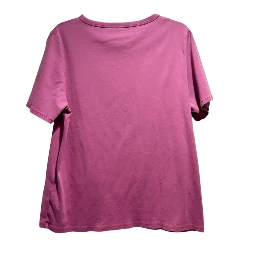 J Crew Slub Cotton Tee Pink Short Sleeve Shirt G1438 Top Plus Size Fit 2X